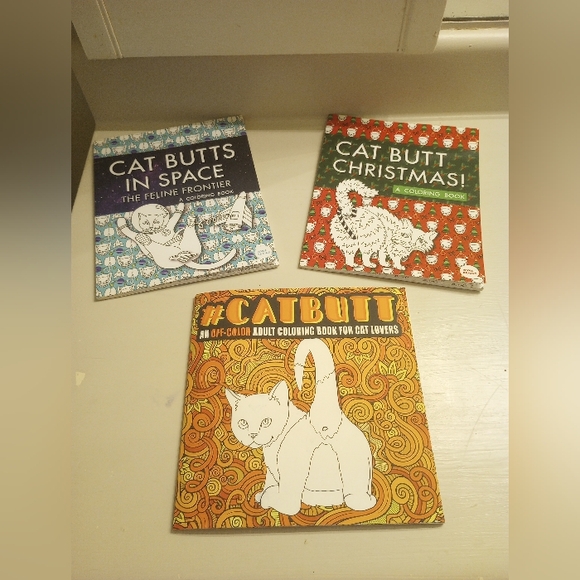 Cat Butt bundle of three adult coloring books - Picture 2 of 9